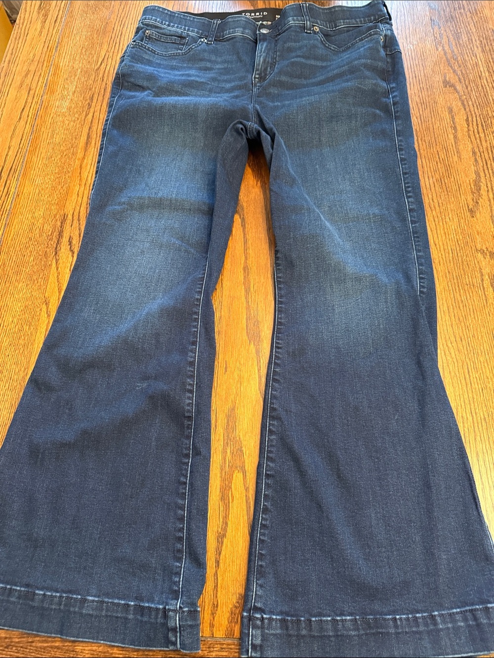 Torrid Bombshell Flare Super Soft Jeans 20R Dark Wash High Rise Stretch